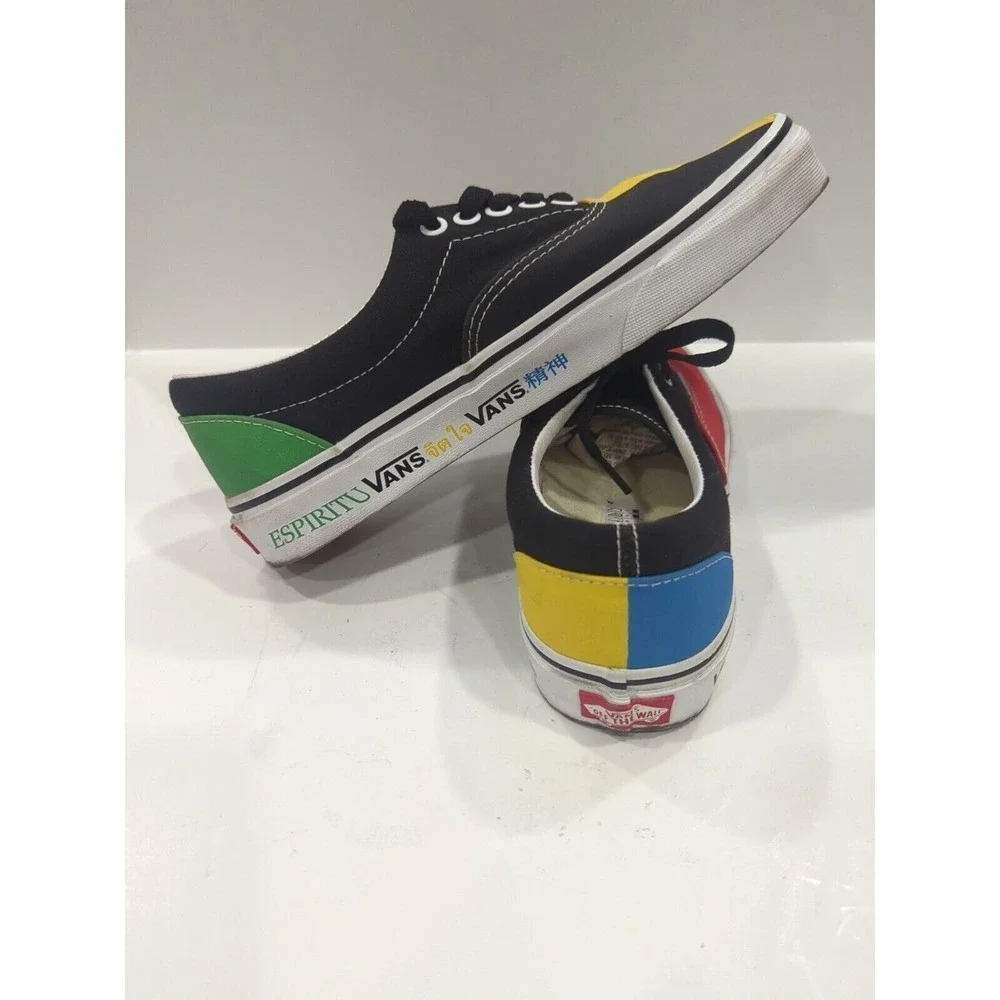 Vans Mens 7 Women's 8.5 Shoes Era (Vans Spirit)Multi/Tr Wht 72135